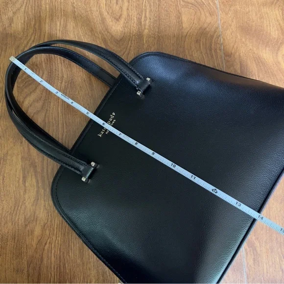 Kate Spade New York Women’s Black Leather Patterson Drive Meduim Satchel Handbag - Picture 9 of 12